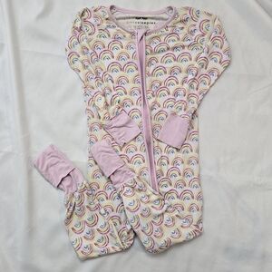 Little Sleepies Girls Pastel Rainbow Bamboo Pajama Set 18-24mo